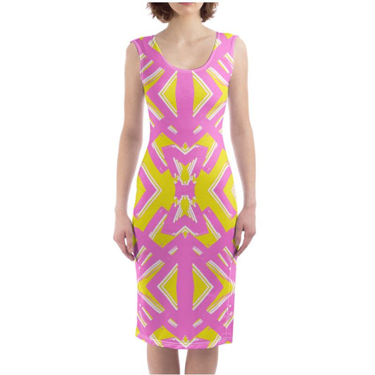 Bodycon Dress "Unrestrained Emotions" in fruit salad
