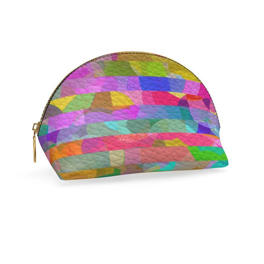Bright Stripes Pouch | made from pineapple leather